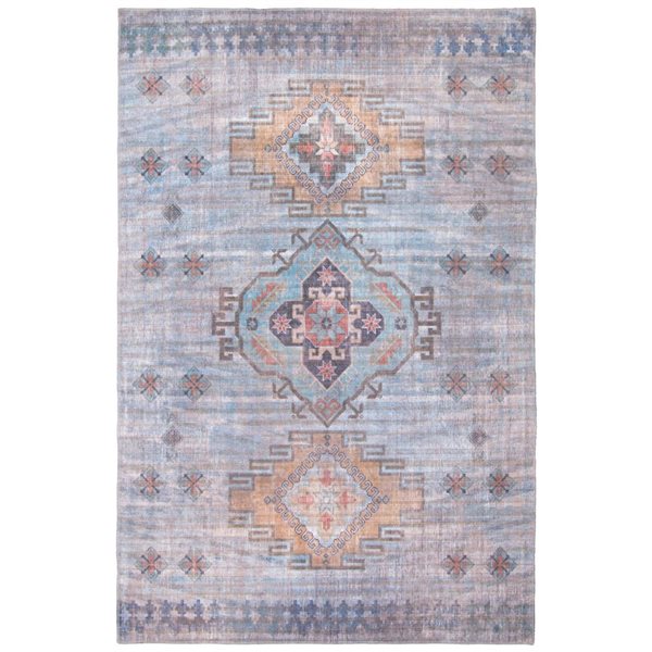 ECARPET Kashkuli Blue 5-ft 1-in x 7-ft 11-in Rectangular Indoor Area rug