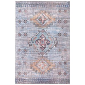 Tapis d'intérieur Kashkuli 5pi 1po x 7pi 11po rectangulaire bleu par ECARPET