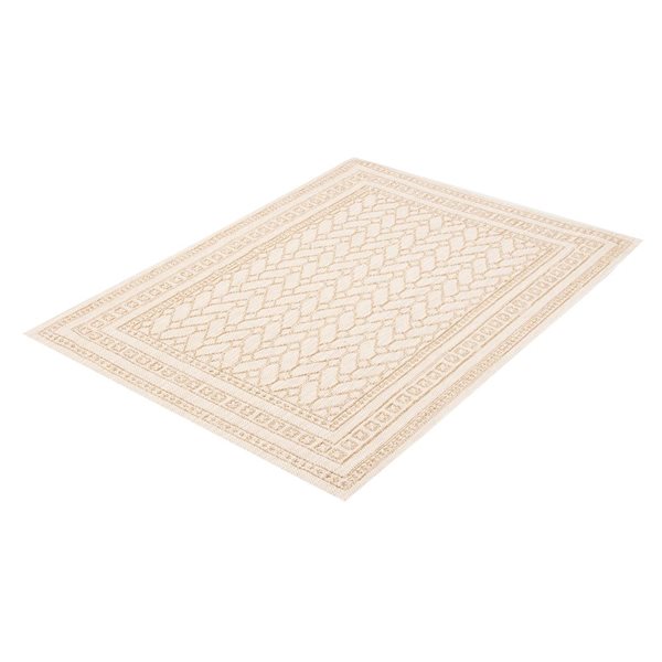 ECARPET Francesca Taupe 5-ft x 7-ft Rectangular Indoor Area rug