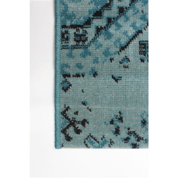 Tapis d'intérieur Emira 6pi 7po x 9pi 6po rectangulaire bleu par ECARPET