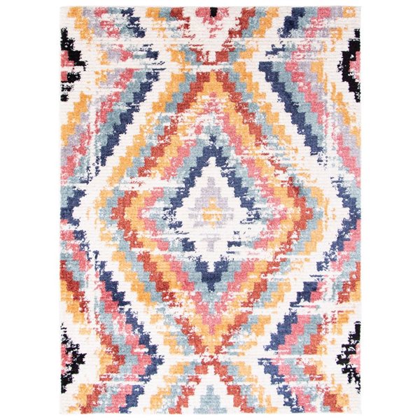 Tapis d'intérieur Morocco Casa 6pi 7po x 9pi 6po rectangulaire blanc par ECARPET