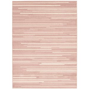 Tapis d'intérieur Fika 3pi 11po x 5pi 7po rectangulaire rose/crème par ECARPET