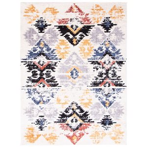 Tapis d'intérieur Morocco Kashkuli 6pi 7po x 9pi 6po rectangulaire blanc par ECARPET