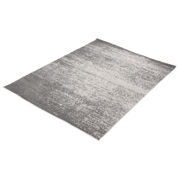 ECARPET Khloe Dark Grey 6-ft 7-in x 9-ft 6-in Rectangular Indoor Area rug