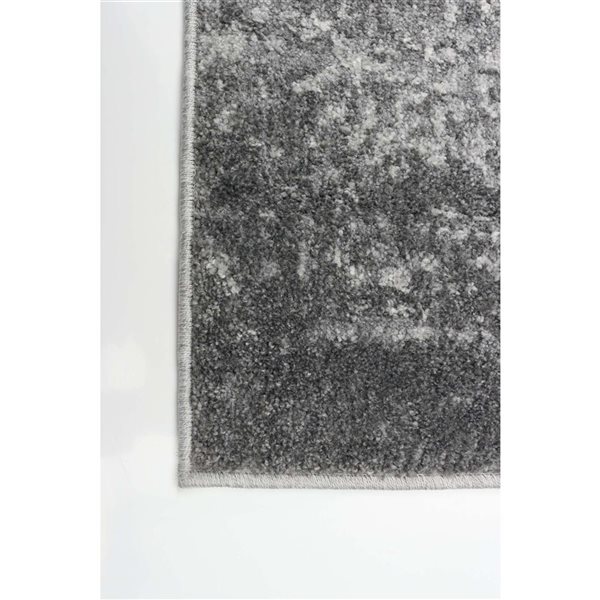 ECARPET Khloe Dark Grey 6-ft 7-in x 9-ft 6-in Rectangular Indoor Area rug