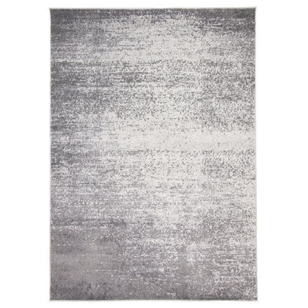 ECARPET Khloe Dark Grey 6-ft 7-in x 9-ft 6-in Rectangular Indoor Area rug