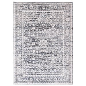 Tapis d'intérieur Layla 6pi 7po x 9pi 6po rectangulaire gris/crème par ECARPET