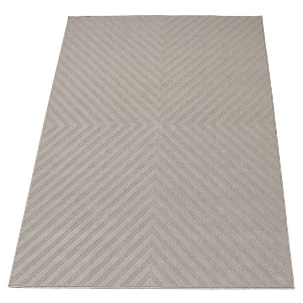 ECARPET Milan Grey 4-ft 7-in x 6-ft 7-in Rectangular Indoor/Outdoor Area rug