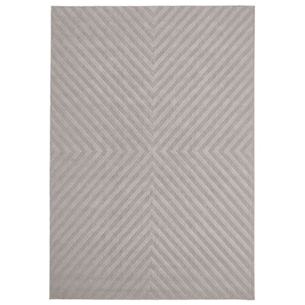 ECARPET Milan Grey 4-ft 7-in x 6-ft 7-in Rectangular Indoor/Outdoor Area rug