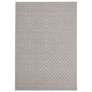 ECARPET Milan Grey 4-ft 7-in x 6-ft 7-in Rectangular Indoor/Outdoor Area rug