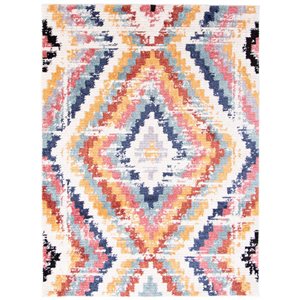 ECARPET Morocco Casa White 8-ft x 10-ft Rectangular Indoor Area rug