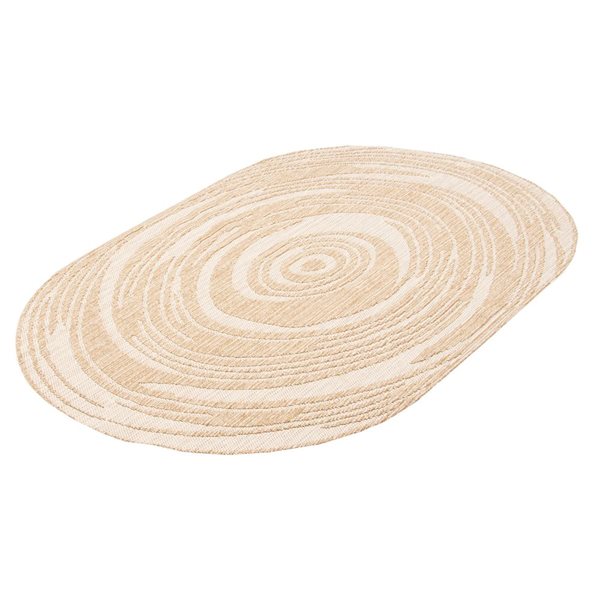 Tapis d'intérieur Merry 8pi x 10pi oval taupe par ECARPET