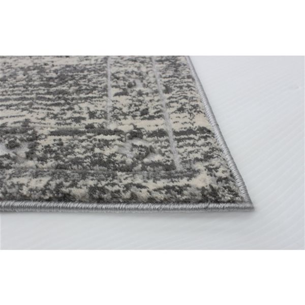 ECARPET Isla Grey 3-ft 11-in x 5-ft 11-in Rectangular Indoor Area rug