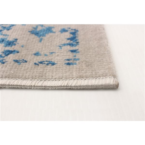 ECARPET Dawson Blue 5-ft 3-in x 7-ft 7-in Rectangular Indoor Area rug