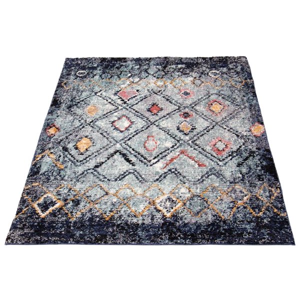 ECARPET Morocco Classic Blue 5-ft 3-in x 7-ft 3-in Rectangular Indoor Area rug