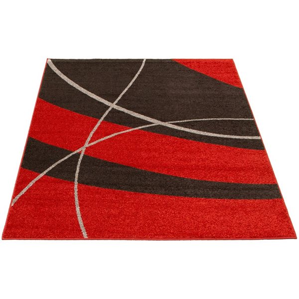 ECARPET Cosi Red 3-ft 11-in x 5-ft 7-in Rectangular Indoor Area rug