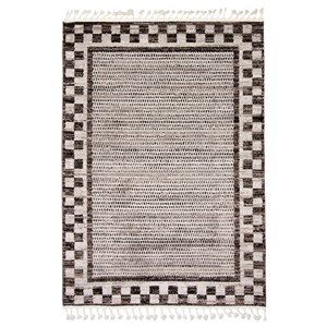 ECARPET Kybella Quattro Ivory 5-ft 2-in x 7-ft 5-in Rectangular Indoor Area rug