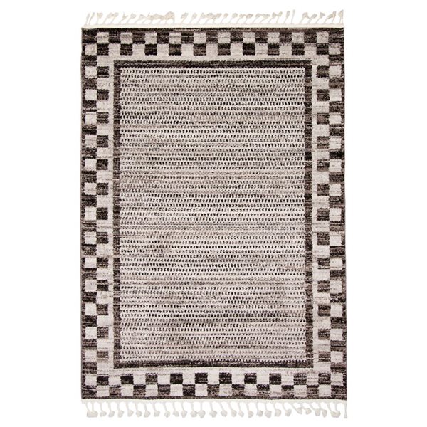 Tapis d'intérieur Kybella Quattro 5pi 2po x 7pi 5po rectangulaire ivoire par ECARPET