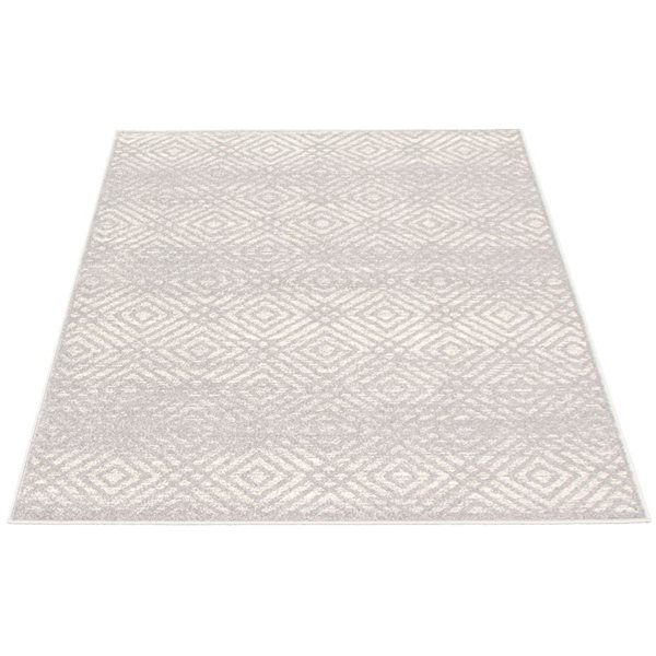 ECARPET Ember Silver 3-ft 11-in x 5-ft 7-in Rectangular Indoor Area rug