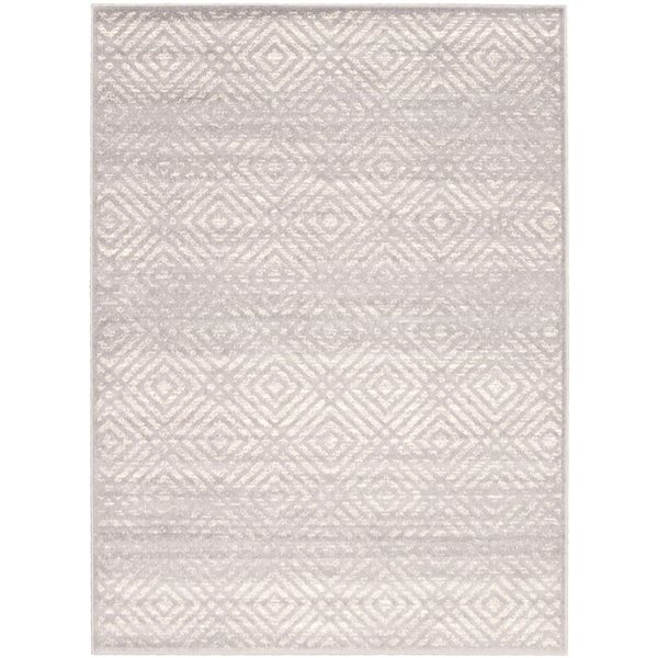 ECARPET Ember Silver 3-ft 11-in x 5-ft 7-in Rectangular Indoor Area rug