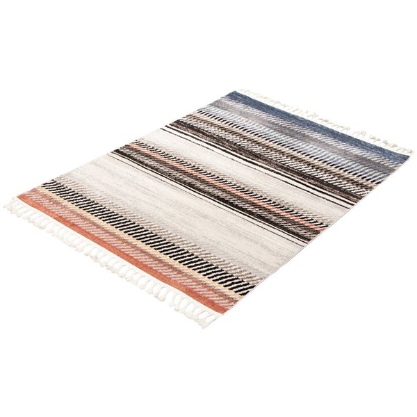 ECARPET Kybella Prague Ivory/Grey 7-ft 10-in x 10-ft 5-in Rectangular Indoor Area rug