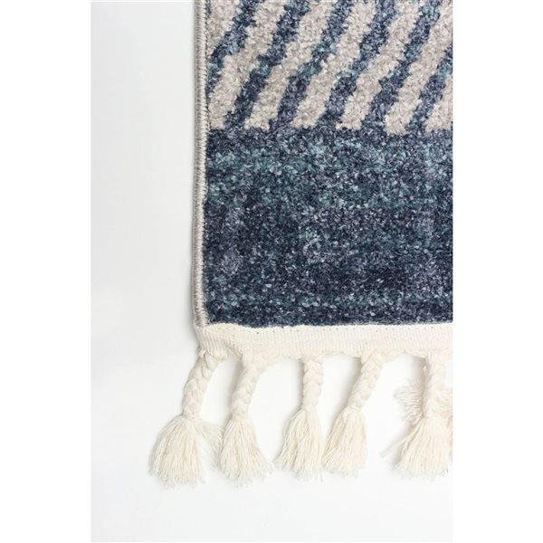 ECARPET Kybella Prague Ivory/Grey 7-ft 10-in x 10-ft 5-in Rectangular Indoor Area rug