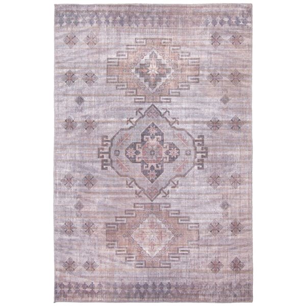 Tapis d'intérieur Kashkuli 7pi 8po x 10pi rectangulaire gris par ECARPET