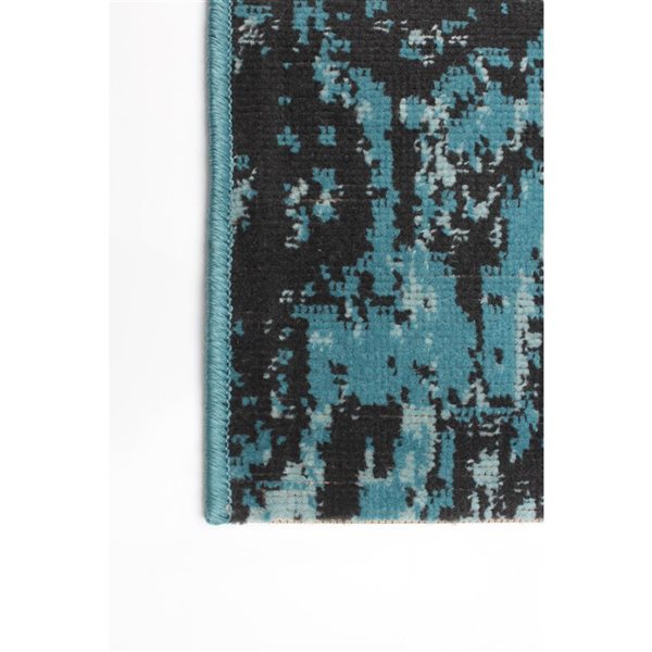 Tapis d'intérieur Emira 2pi 8po x 4pi 11po rectangulaire bleu par ECARPET