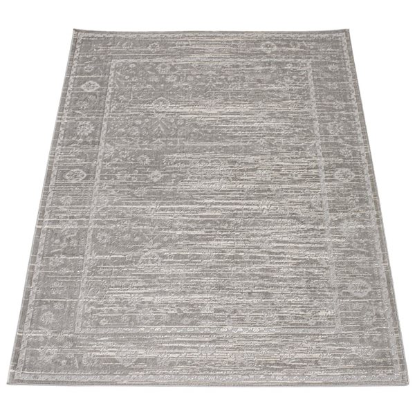 Tapis d'intérieur Layla 3pi 11po x 5pi 11po rectangulaire gris par ECARPET