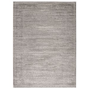 ECARPET Layla Grey 3-ft 11-in x 5-ft 11-in Rectangular Indoor Area rug