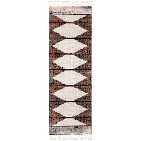 Tapis de passage d'intérieur Kybella 2pi 7po x 8pi 4po rectangulaire taupe par ECARPET