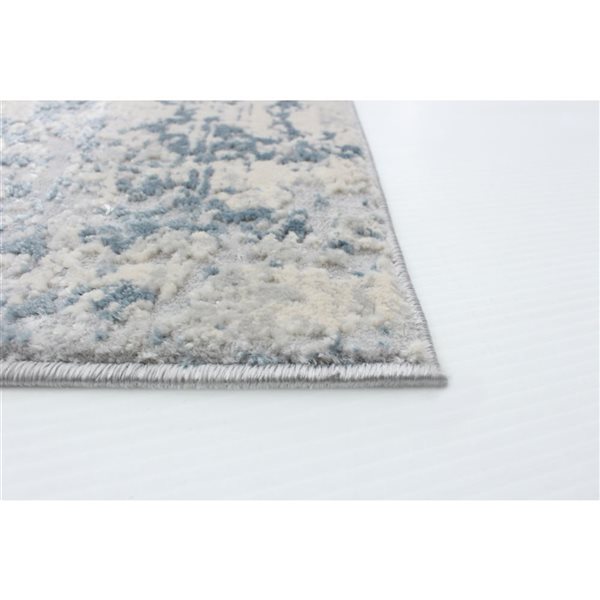 Tapis d'intérieur Everly 3pi 11po x 5pi 11po rectangulaire gris par ECARPET