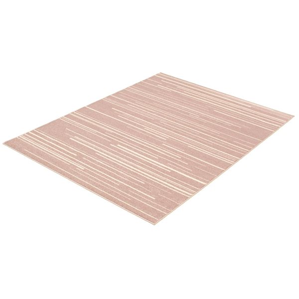 Tapis d'intérieur Fika 7pi 10po x 10pi 2po rectangulaire rose/crème par ECARPET