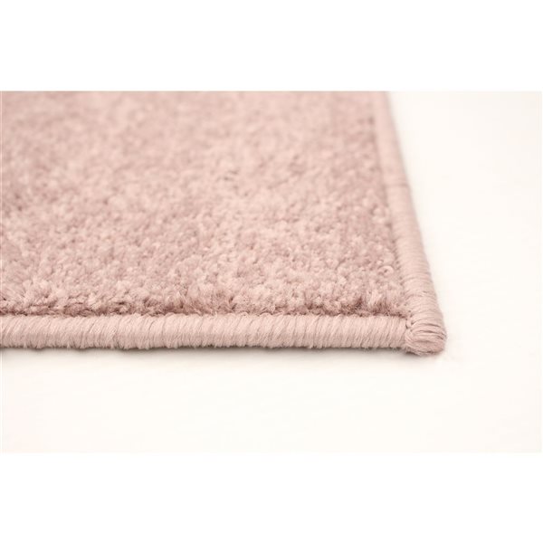 Tapis d'intérieur Fika 7pi 10po x 10pi 2po rectangulaire rose/crème par ECARPET