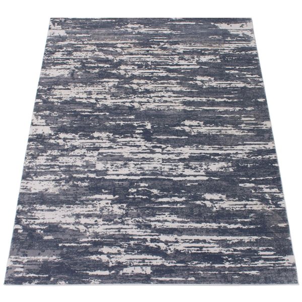 Tapis d'intérieur Ezra 6pi 7po x 9pi 6po rectangulaire gris par ECARPET