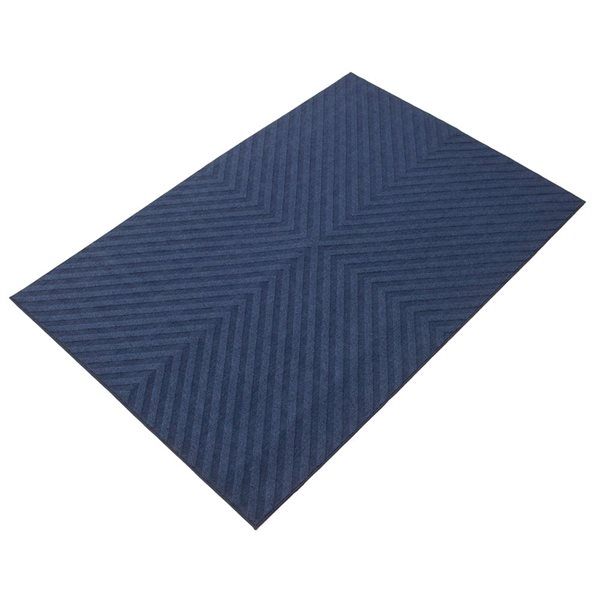 ECARPET Milan Blue 4-ft 7-in x 6-ft 7-in Rectangular Indoor/Outdoor Area rug