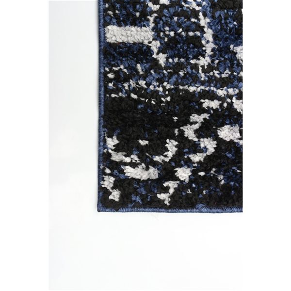 Tapis d'intérieur Morocco Classic 8pi x 10pi rectangulaire bleu marine par ECARPET