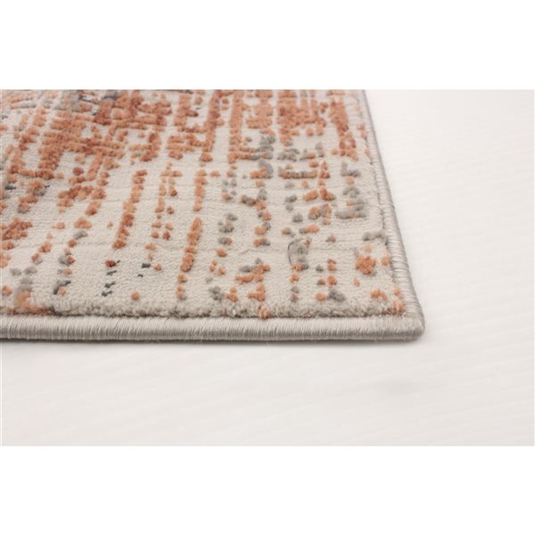 Tapis d'intérieur Cosmo 3pi 11po x 5pi 11po rectangulaire gris pâle par ECARPET