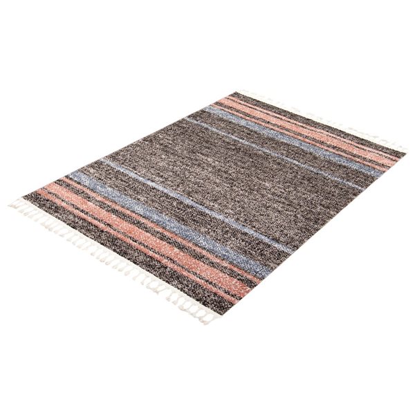 Tapis d'intérieur Kybella Earth 5pi 2po x 7pi 5po rectangulaire taupe/cuivre par ECARPET