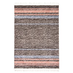 ECARPET Kybella Earth Taupe/Copper 5-ft 2-in x 7-ft 5-in Rectangular Indoor Area rug