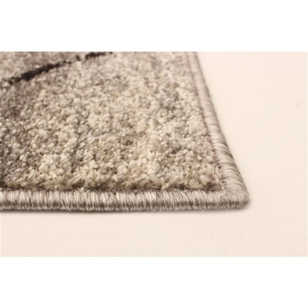 ECARPET Devos Grey/Brown 6-ft 7-in x 9-ft 6-in Rectangular Indoor Area rug