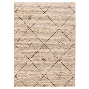 ECARPET Devos Grey/Brown 6-ft 7-in x 9-ft 6-in Rectangular Indoor Area rug