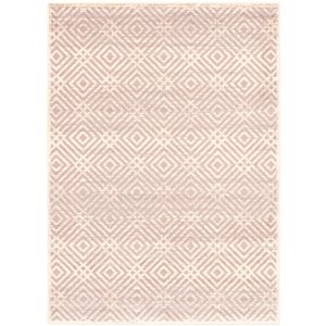 ECARPET Ember Silver/Pink 5-ft 3-in x 7-ft 3-in Rectangular Indoor Area rug