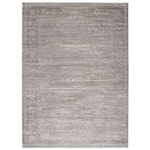 ECARPET Layla Grey 8-ft x 10-ft Rectangular Indoor Area rug