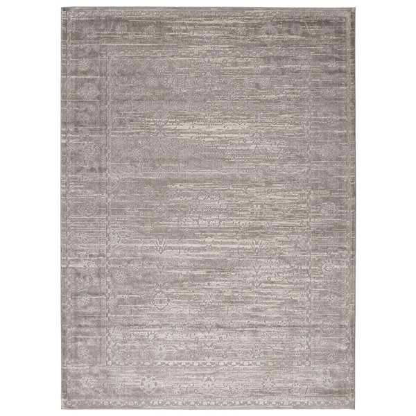 Tapis d'intérieur Layla 8pi x 10pi rectangulaire gris par ECARPET