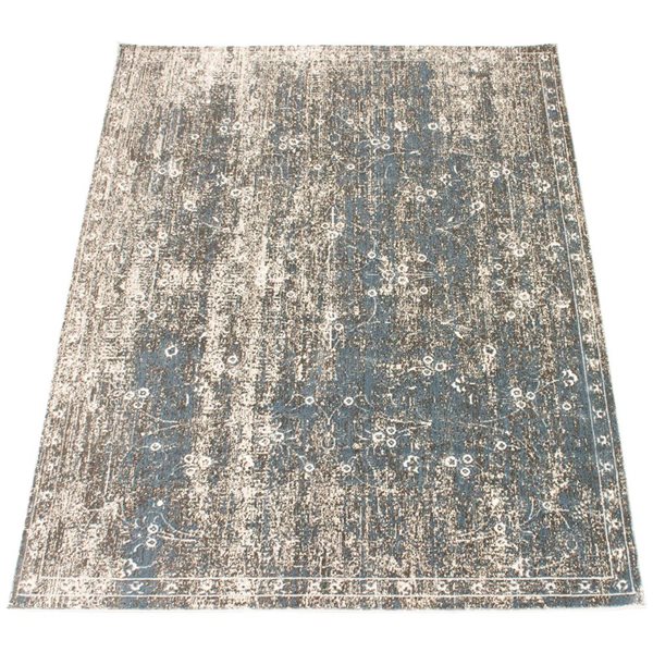 ECARPET Isla Grey/Blue 3-ft 11-in x 5-ft 11-in Rectangular Indoor Area rug