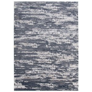 ECARPET Ezra Grey 8-ft x 10-ft Rectangular Indoor Area rug