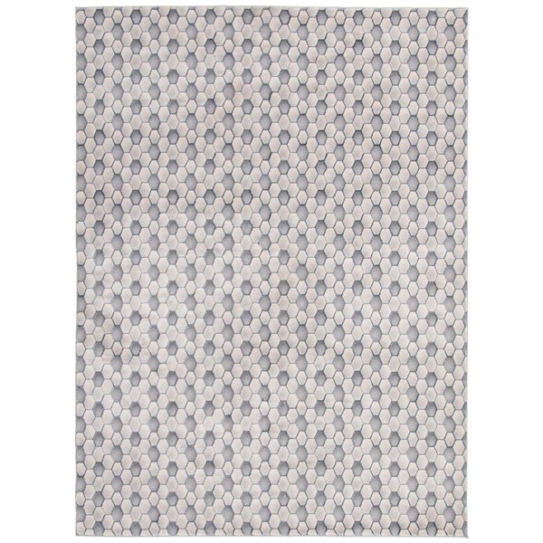 ECARPET London Grey 8-ft x 10-ft Rectangular Indoor Area rug