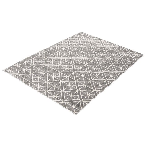 ECARPET Kylie Grey 5-ft 3-in x 7-ft 3-in Rectangular Indoor Area rug