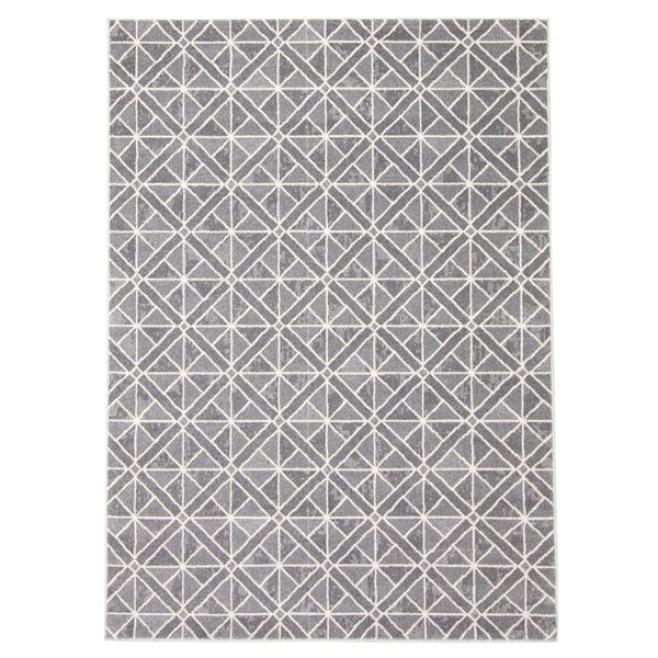 ECARPET Kylie Grey 5-ft 3-in x 7-ft 3-in Rectangular Indoor Area rug